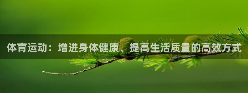 熊猫体育官方网站：体育运动：增进身体健康、提高生活质量的高效方式